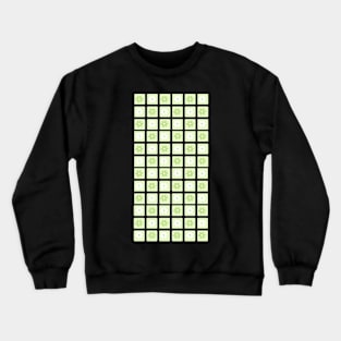 Vintage Aesthetic Minimalist Flower Grid Design Phone Case in Green Crewneck Sweatshirt